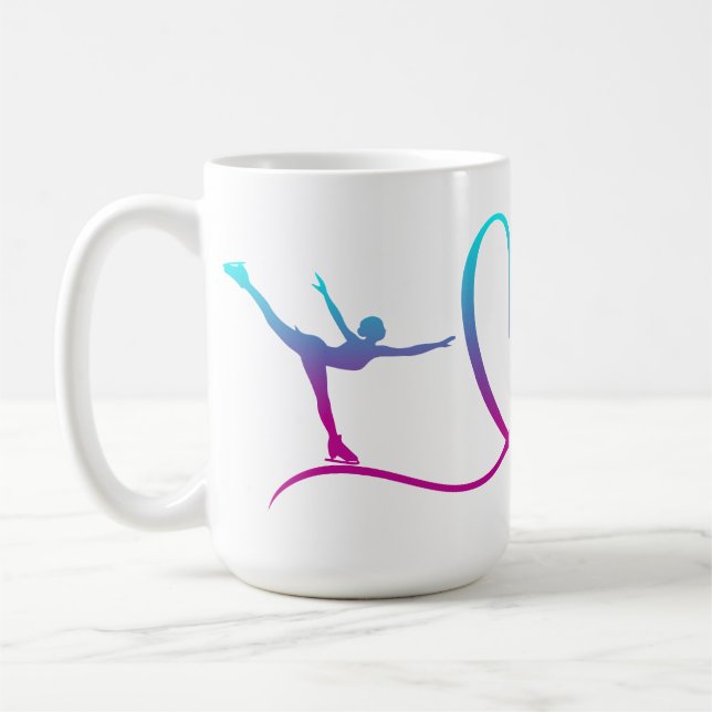 Mug patinage artistique filles "J'aime patiner" (Gauche)