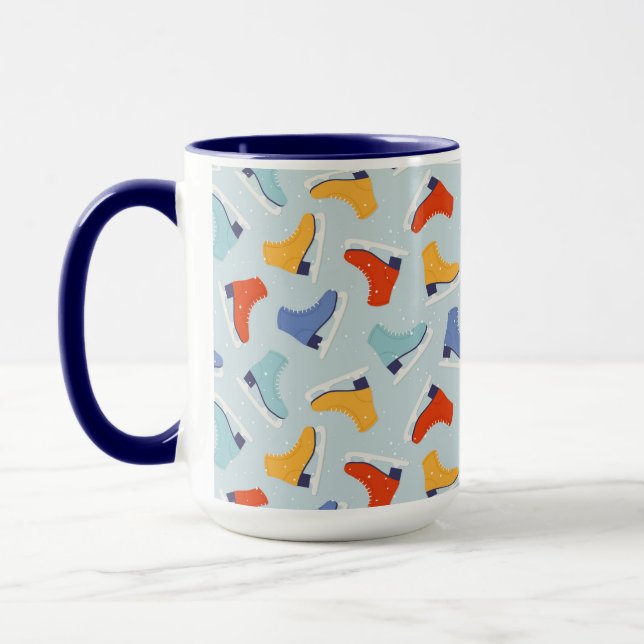 Mug Patinage de glace coloré Motif d'hiver (Gauche)