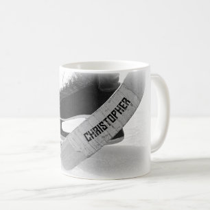 Mug Patins noirs de hockey Personnalisé