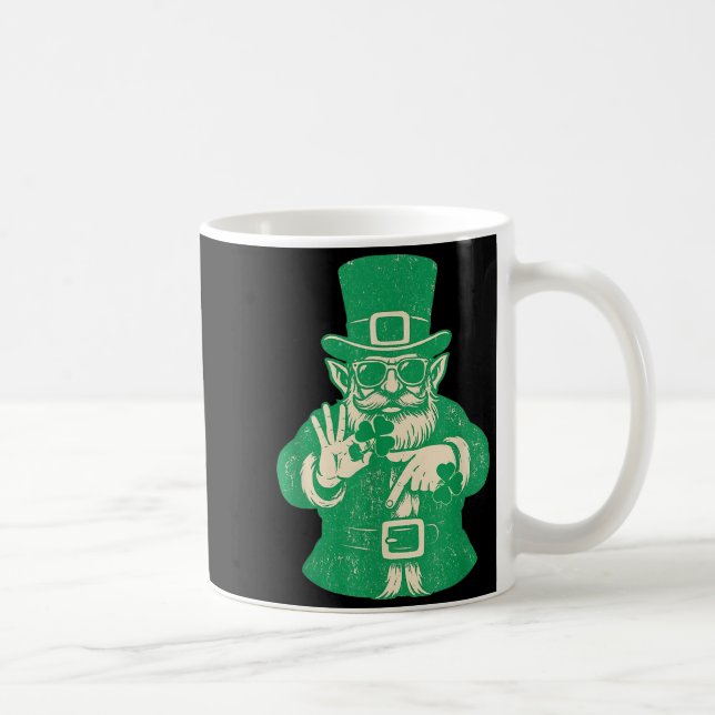 Mug Patricks Day, Leprechauns Funny 6 Meme Gift Men, W (Droite)