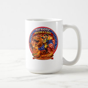 Mug Patriotic Bacon & T-Rex rend l'Amérique croustilla