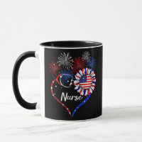 Patriotic Nurse 4th of July American Flag
