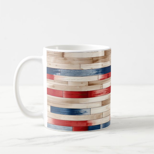 Mug Patriotic Painted Planks  (Gauche)