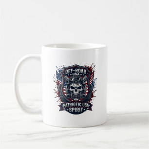 Mug Patriotique 1776 Hors Route Crâne Monster Truck Lo