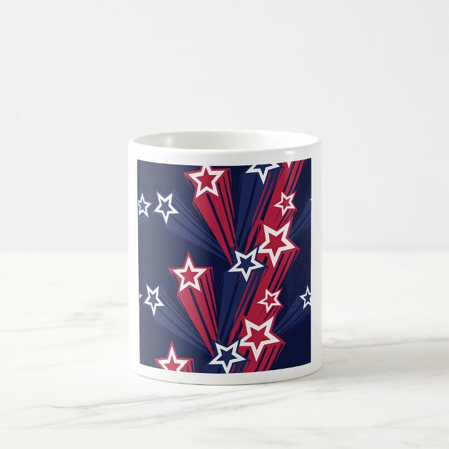 Mug Patriotique 4 juillet Étoiles Rouge Blanc Et Bleu (Créateur téléchargé)