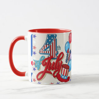 Mug patriotique 4 juillet USA Fête de l'Indépendan