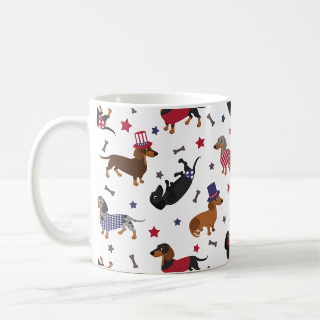 Mug Patriotique Dachshund (Gauche)