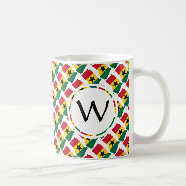 Mug Patriotique DIEU BLESS GHANA Monogramme (Droite)