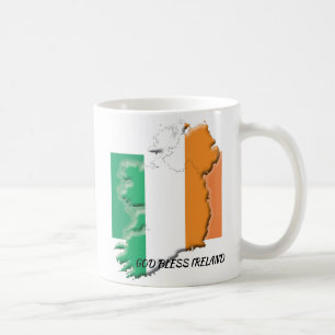 Mug Patriotique IRLANDE DRAPEAU Dieu béni Irlande