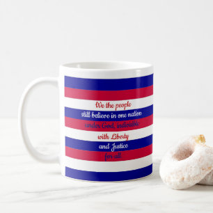 Mug Patriotique rouge blanc et bleu Nous le peuple Mes