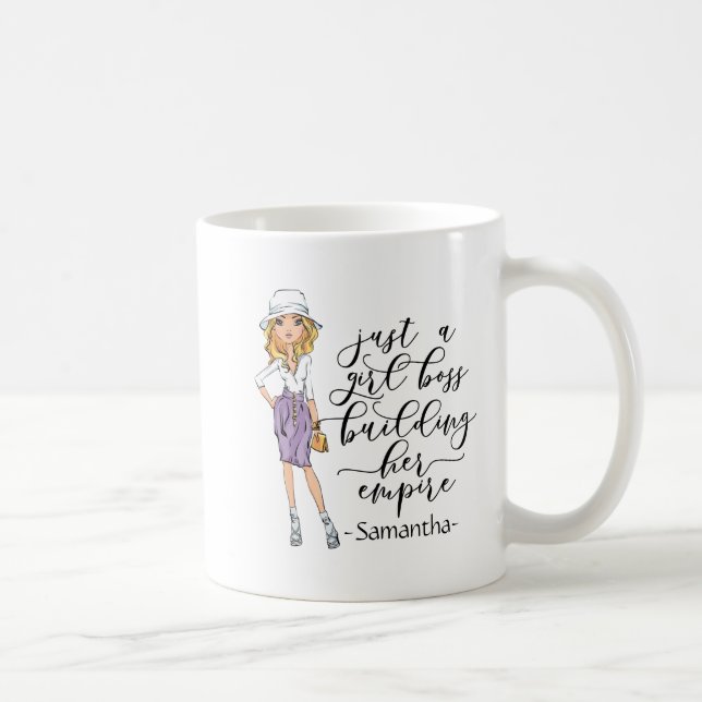 Mug Patron de fille | Blonde Lady | jaune (Droite)