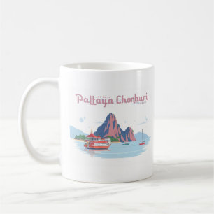 Mug Pattaya Chonburi Thaïlande Pastel Travel
