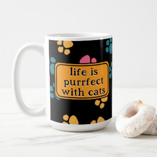 Mug Patte de chat noir drôle mignon