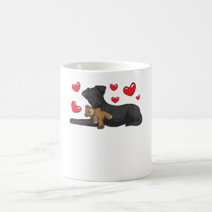 Mug Patterdale Terrier Chien Avec Animal Stuffé