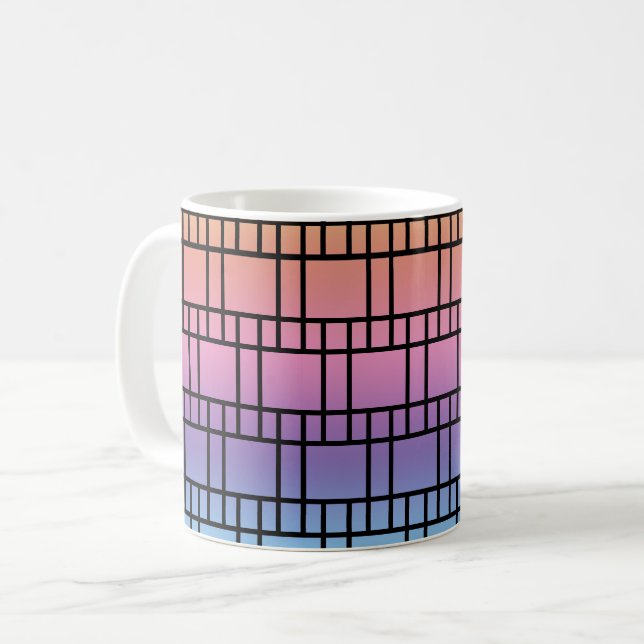 Mug Pattern en blues (Devant gauche)