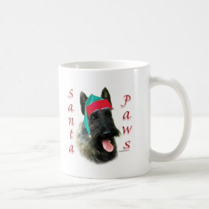 Mug Pattes de Terrier d'écossais Père Noël (brindle