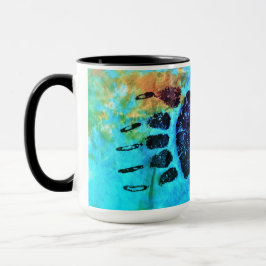 Mug Pattes d'ours sur le bleu - espoir fait sur