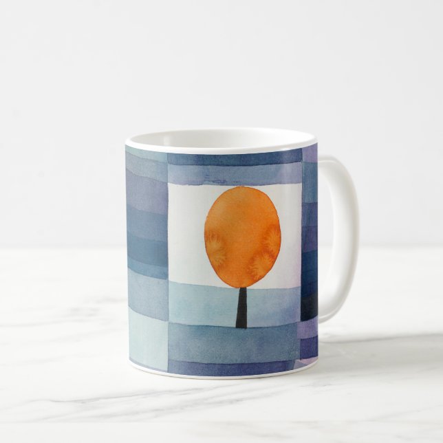 Mug Paul Klee Abstrait Tree Blue Peinture (Devant droit)