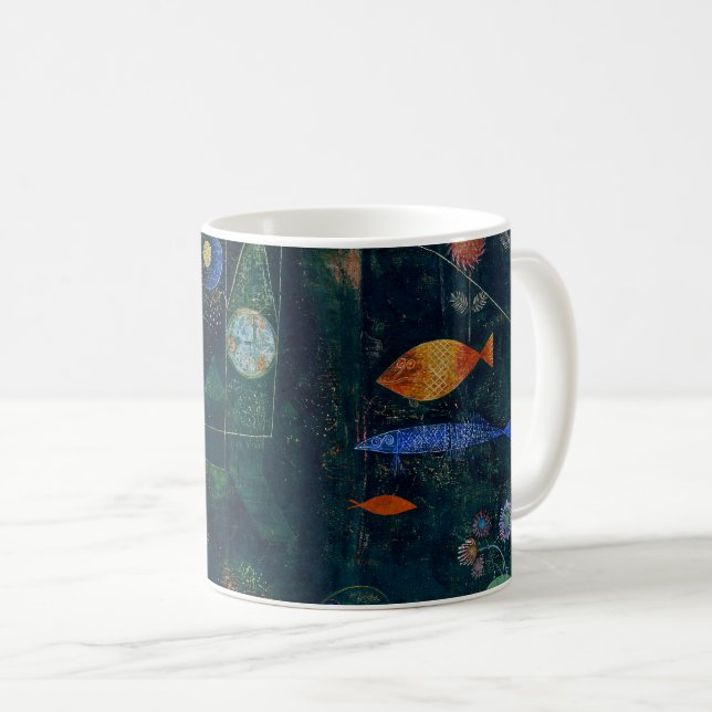 Mug Paul Klee Fish Magic Peinture Abstraite Art graphi (Devant droit)