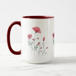 Mug Pavots d'aquarelle