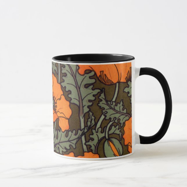Mug Pavots de Nouveau d'art (Droite)