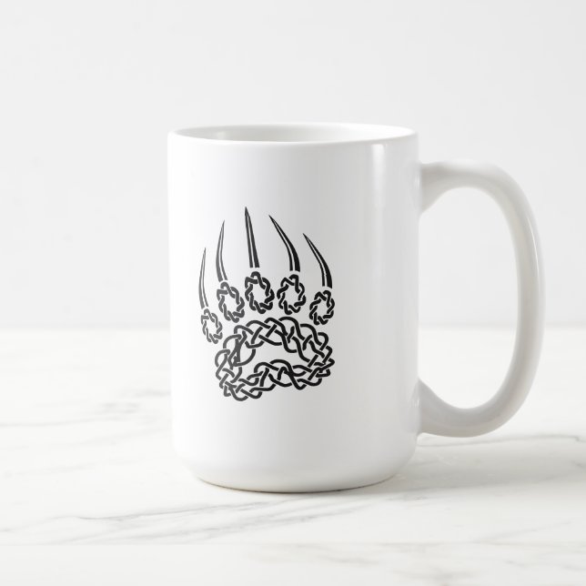 Mug Paw d'ours noir tribal (Droite)