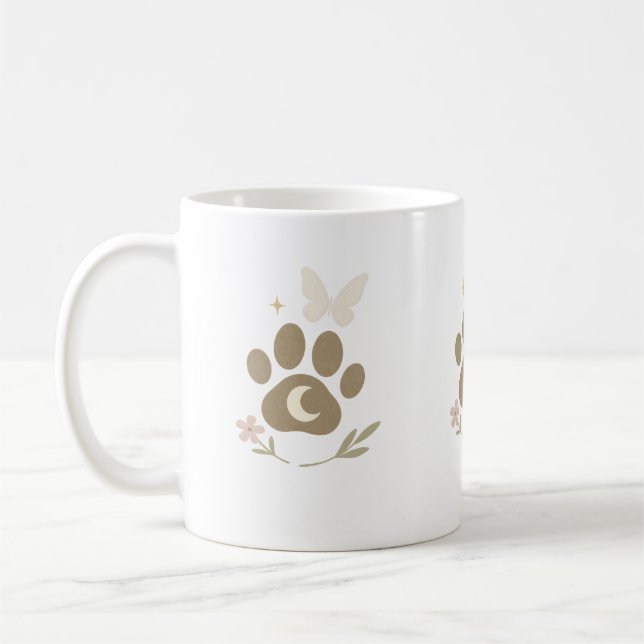 Mug Paw Mémorial avec Lune & Papillon - Sympathie (Gauche)
