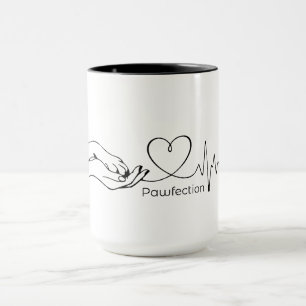 Mug Pawfection One-Line Art – Amoureux des chiens mini