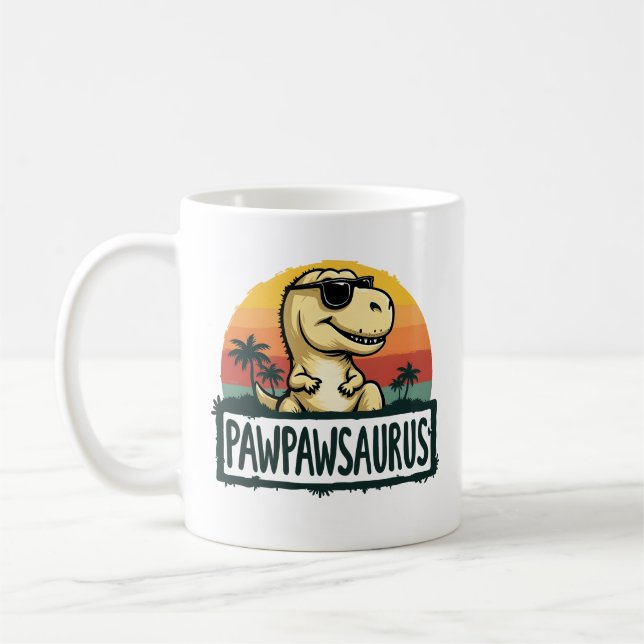 Mug Pawpawsaurus Dinosaur Grandpa Saurus Fête des père (Gauche)