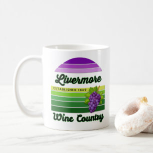 Mug Pays du vin de Livermore Raisins rayures violettes