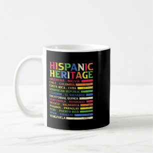 Mug Pays Latino Nationaux Drapeau Patrimoine Hispaniqu