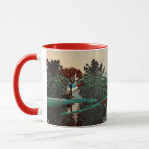 Mug PAYSAGE ALIEN, ARBRES, HYPERION LAGON Sci Fi