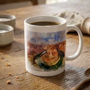 Mug Paysage aquarelle de Horseshoe Bend Grand Canyon