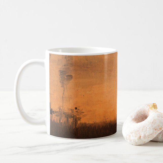 Mug Paysage au crépuscule par Vincent van Gogh (Avec donut)