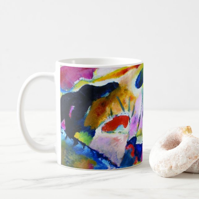 Mug Paysage avec pluie par Wassily Kandinsky (Avec donut)
