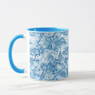 Mug Paysage classique en toile bleue