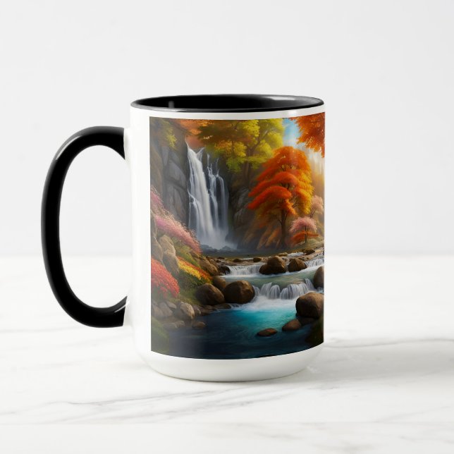 Mug Paysage d'automne Cascades dans le parc (Gauche)