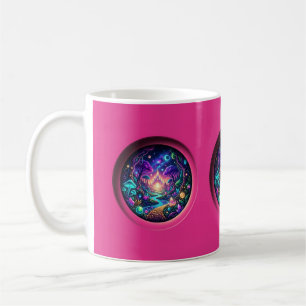 Mug Paysage de fantaisie de portail néon psychédélique