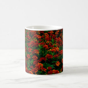 Mug Paysage de fleurs rouges orange