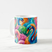 Paysage de rêve vibrant de cygne – Psychedelique B