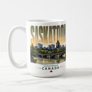 Mug Paysage de Saskatoon Canada Rivière Saskatchewan S