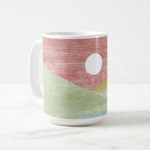 Mug paysage dessiné main