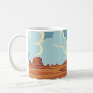 Mug Paysage d'été avec une route sinueuse vide dans