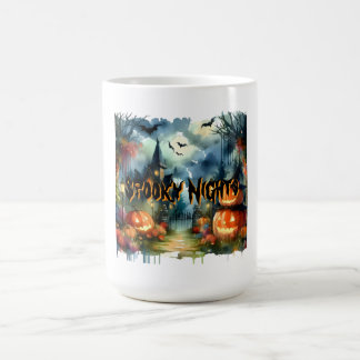 Mug Paysage d'Halloween éffrayant et magnifique Aquare