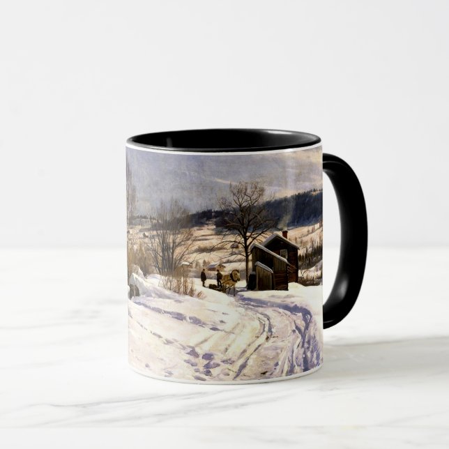Mug Paysage d'hiver à Lillehammer, Danemark (Devant droit)