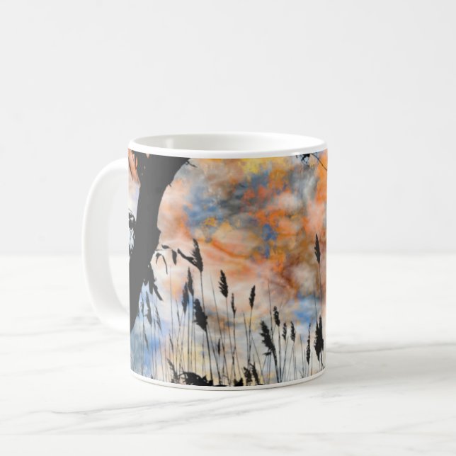 Mug Paysage du ciel d'été au coucher du soleil - Scène (Devant gauche)