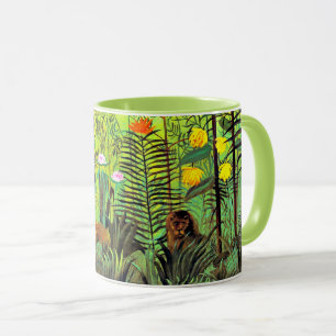 Mug Paysage exotique avec Lion et Lioness,