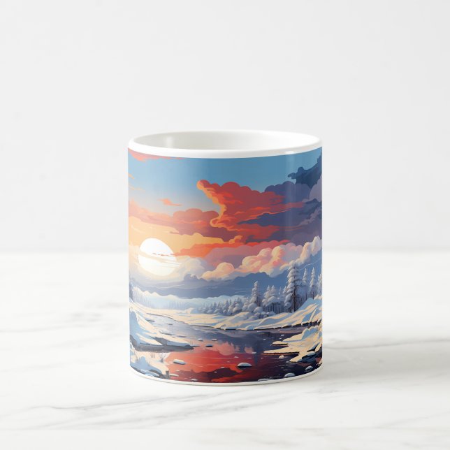 Mug Paysage Forestier En Saison D'Hiver (Centre)