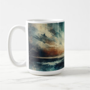 Mug Paysage marin orageux bleu, photographie ancienne