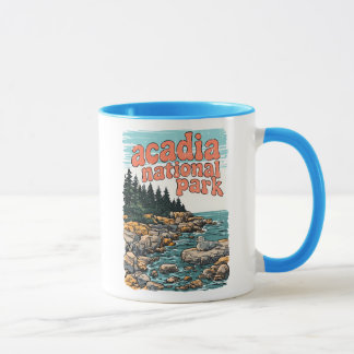 Mug Paysage mignon de la côte du parc national d'Acadi